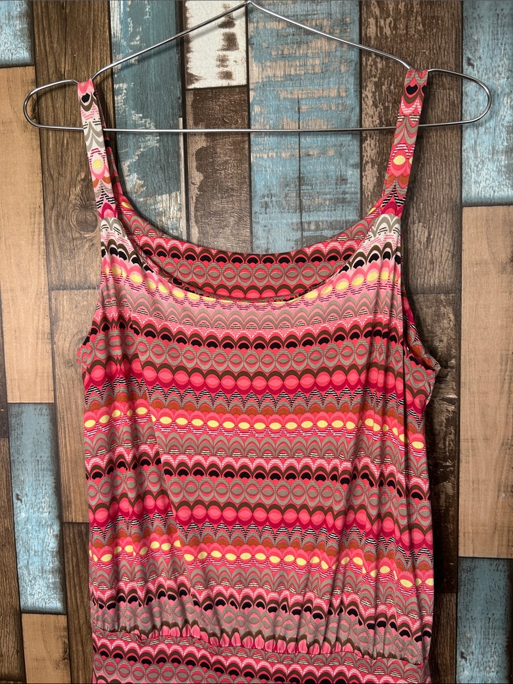 Tribal Pink Multi-Stripe Sleeveless Maxi Dress - Picture 3 of 15